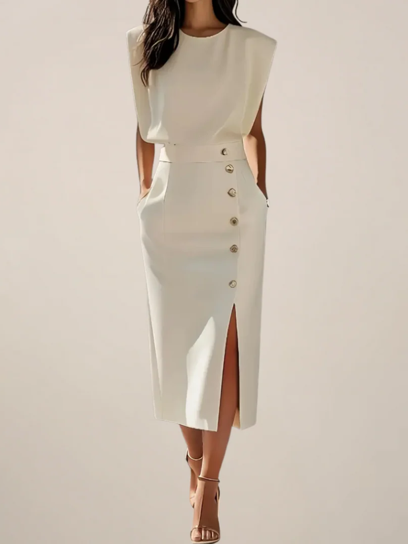 Whitney - Midi Dress with Side Slit