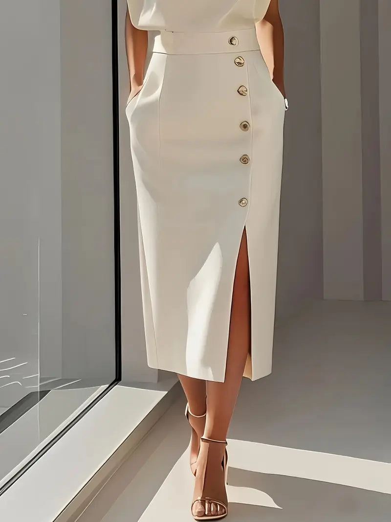 Whitney - Midi Dress with Side Slit