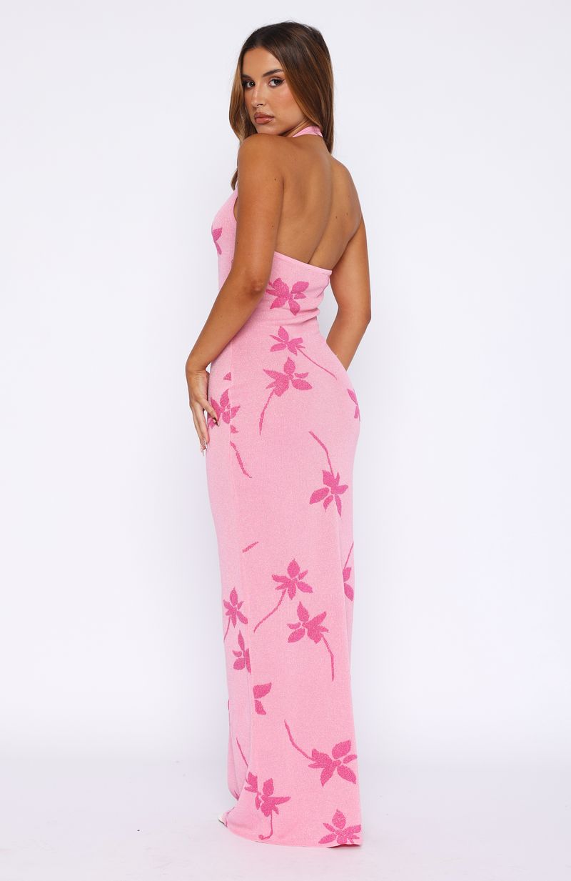 Heaven Knit Maxi Dress Pink