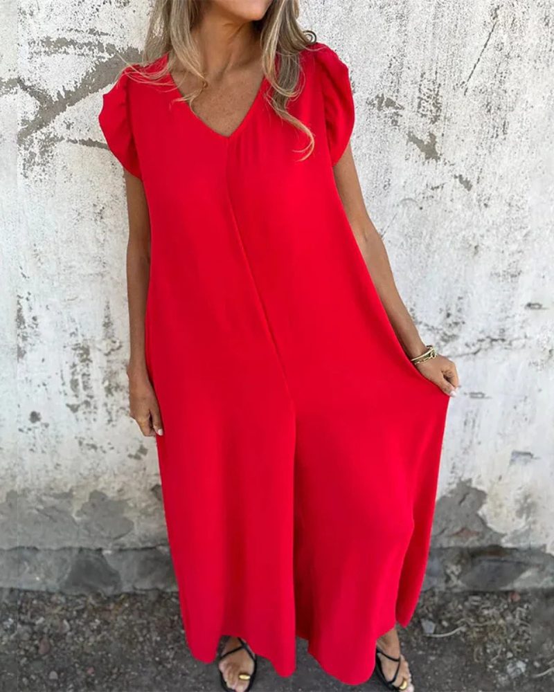 MARMARELA – Effortless V-Neck Jumpsuit