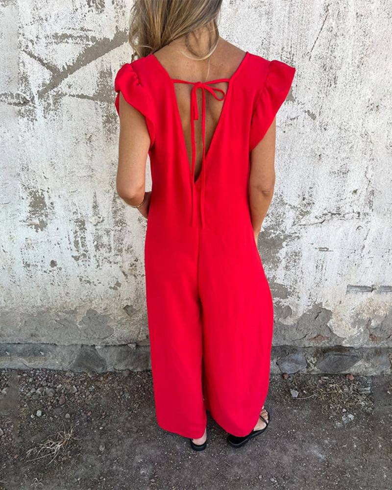 MARMARELA – Effortless V-Neck Jumpsuit