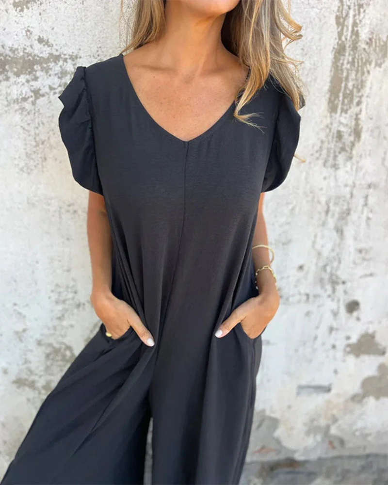 MARMARELA – Effortless V-Neck Jumpsuit