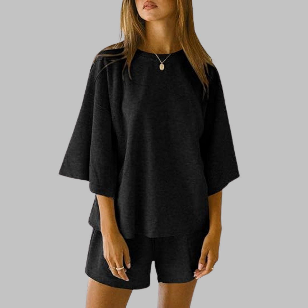 TIYA™ - Casual Top and Shorts Lounge Set