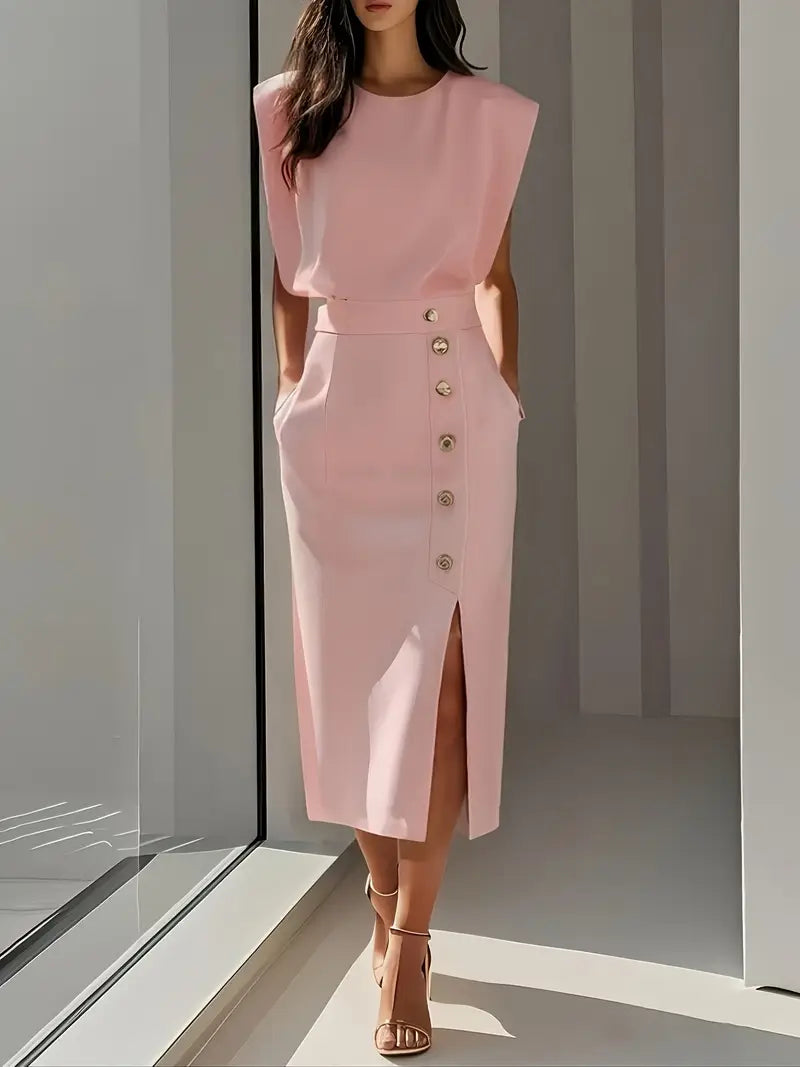 Whitney - Midi Dress with Side Slit