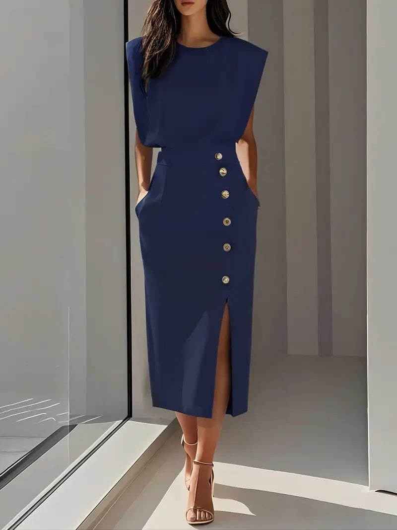 Whitney - Midi Dress with Side Slit