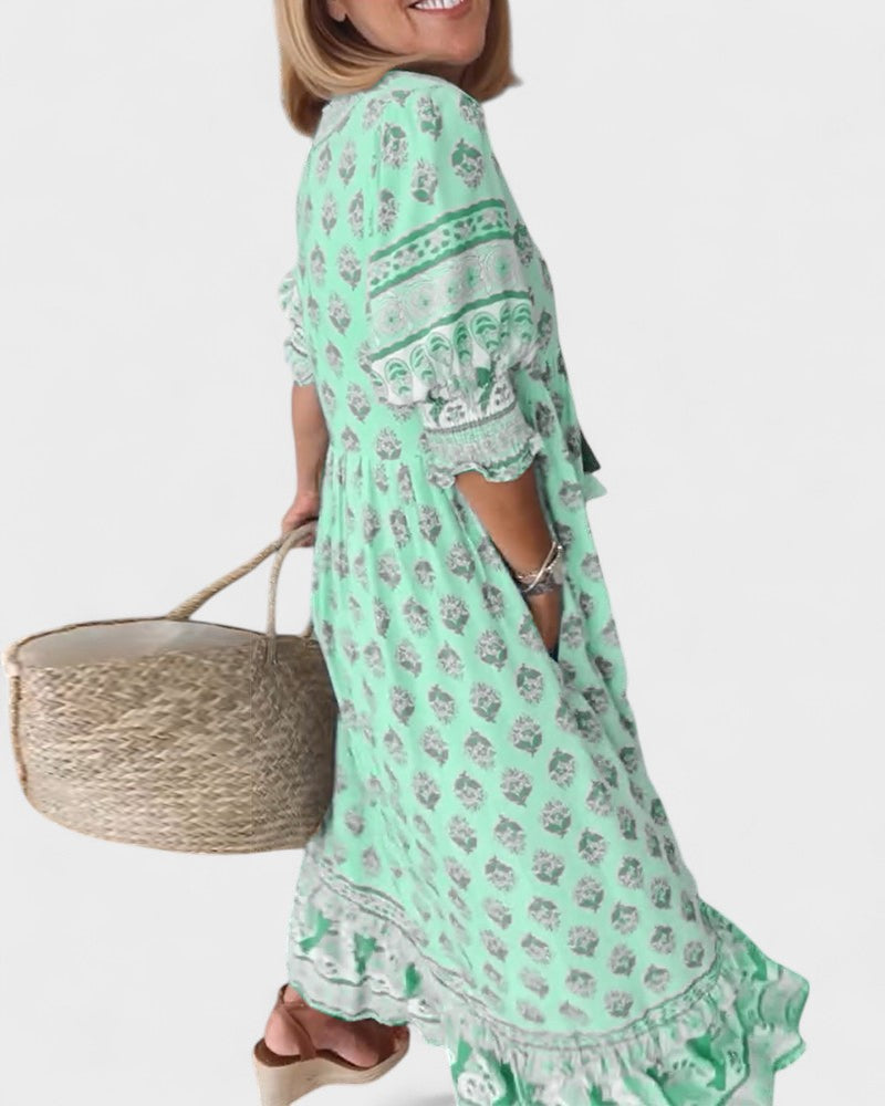 Lani | Boho Button Dress