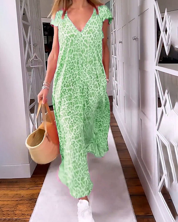 Glaiza | V-Neck Maxi Dress