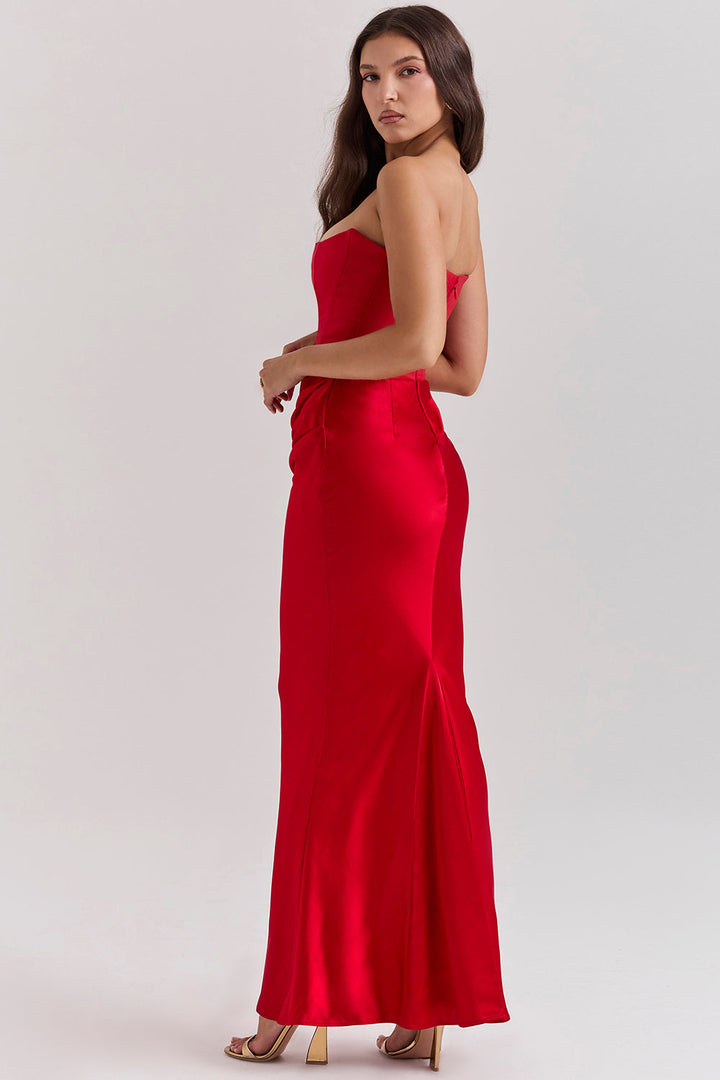 Rose – Strapless Corset Maxi Dress