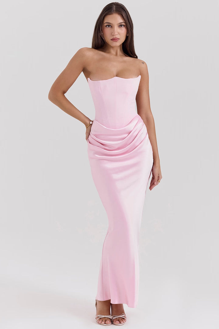 Rose – Strapless Corset Maxi Dress