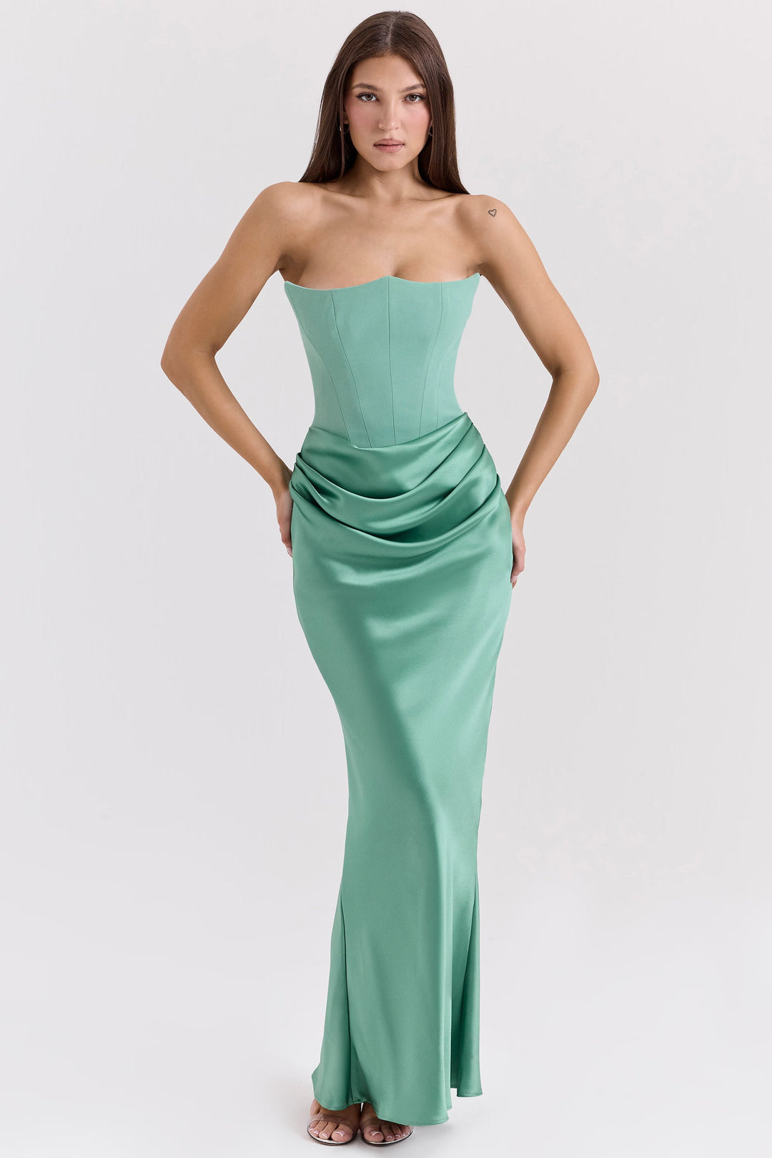 Rose – Strapless Corset Maxi Dress