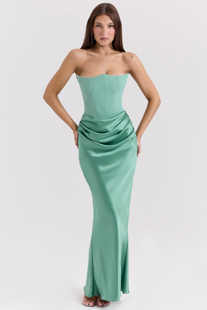 Rose – Strapless Corset Maxi Dress