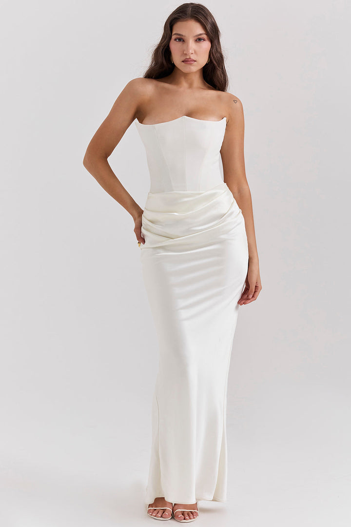 Rose – Strapless Corset Maxi Dress