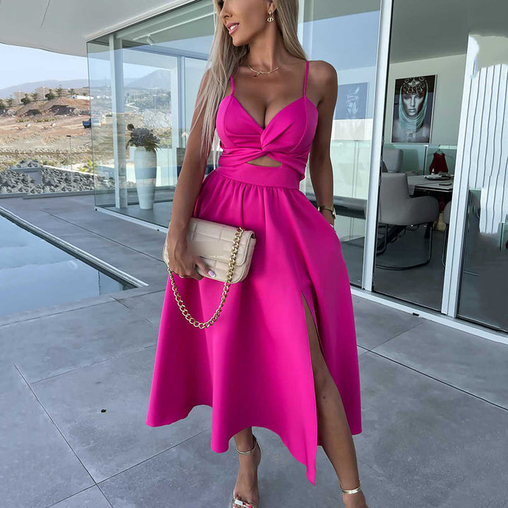 Serina – Elegant High-Slit Maxi Dress