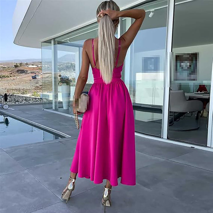 Serina – Elegant High-Slit Maxi Dress