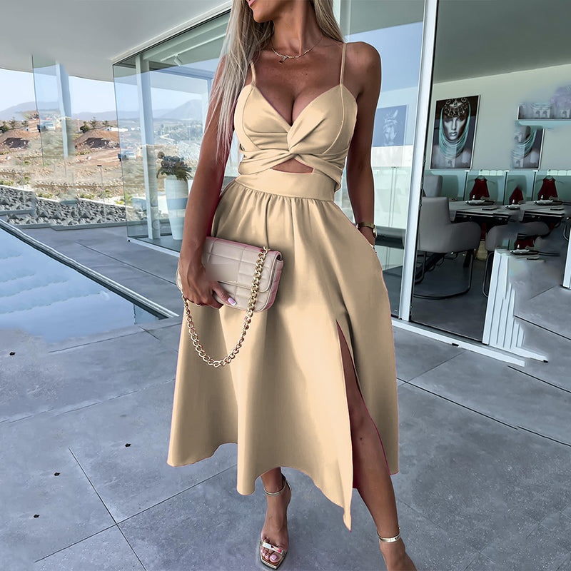 Serina – Elegant High-Slit Maxi Dress
