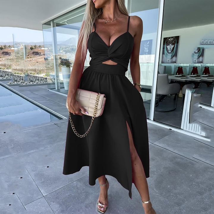 Serina – Elegant High-Slit Maxi Dress